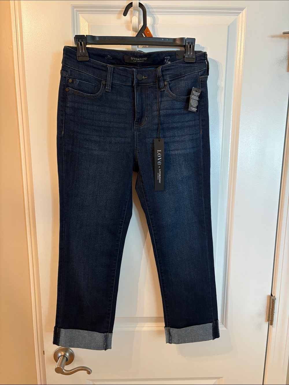 Liverpool Los Angeles Dark Blue (Doheny Dark) The Crop Jeans 6 Petite